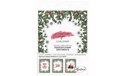Doodler Stamp Christmas Holly Cling
