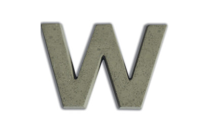 Concrete letters for customizing 