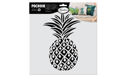 Pineapple textile stencil image