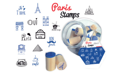 Paris stamp jar
