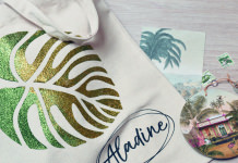 Izink Diamond Tote Bag Feuille tropicale