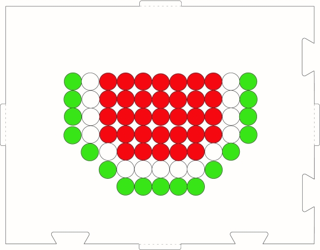 Watermelon - Aqua big pearl