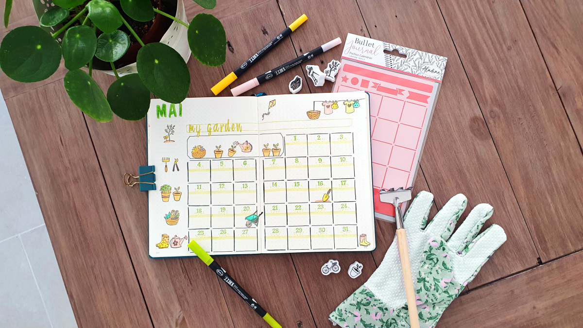 Bullet journal pochoir calendrier organisation - Aladine, le DIY (enfin)  accessible