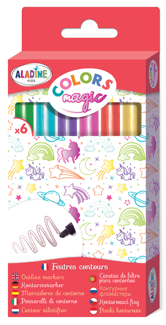 Aladine - Colors Bath - Crayons pour le Bain - Feutres de Bain - Pour  Dessiner sur la Baignoire ou Sous l'Eau - Avec boîte de rangement - À  partir de 3 Ans 