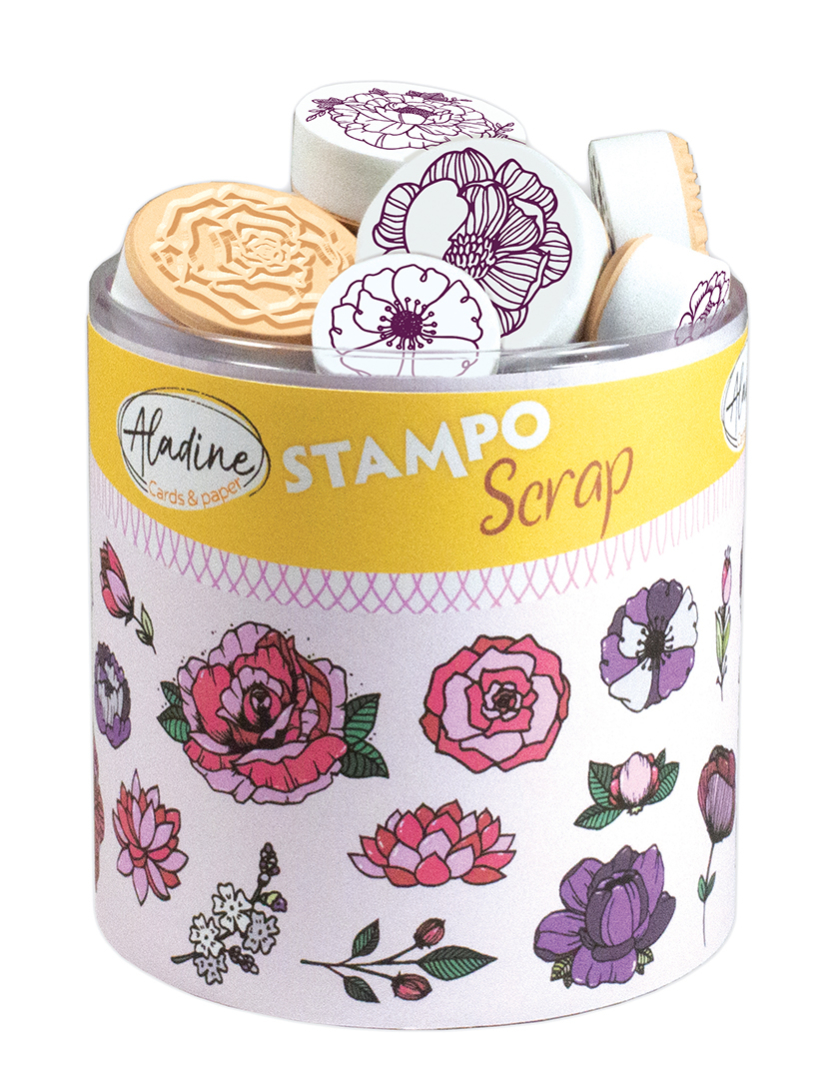 Aladine Doodler Set Di 4 Timbri In Legno Per Bambini – Eco-Friendly, Animali Fattoria, Dai 18 Mesi