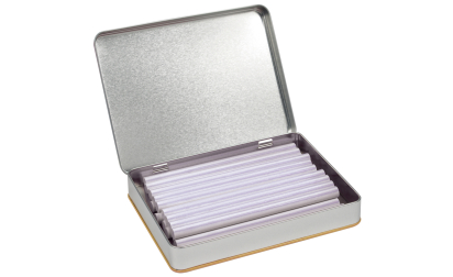 BOITE DE 20 BATONS DE CIRE FLEXIBLE RONDS VIOLET PASTEL