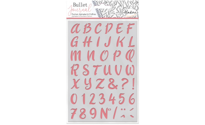 Bullet journal pochoir alphabet et chiffres