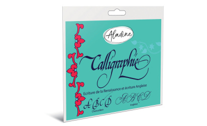 Cahier de calligraphie anglaise sur carte