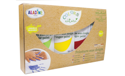 image de Coffret peinture au doigt naturelle 4 couleurs