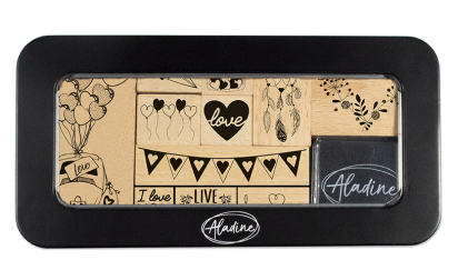 Wood stamps box - Love image