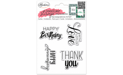 Doodler Stamp Sentiment 1 - Clear image