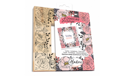 Doodler Stamp Floral Wood