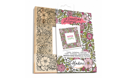 Doodler Stamp Flowers Wood