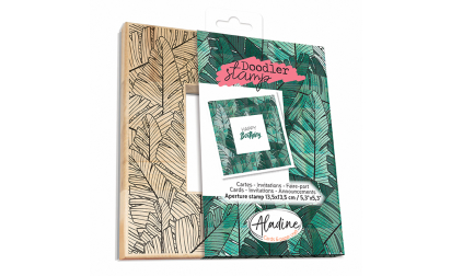 Doodler Stamp Big Leaves Wood