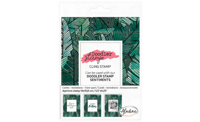 Doodler Stamp Big Leaves Cling