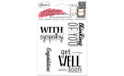 Doodler Stamp Sentiment 3 - Clear image