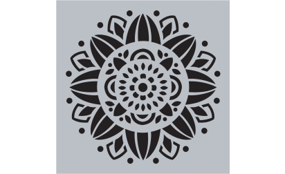 image de Duo clear & stencil - mandala