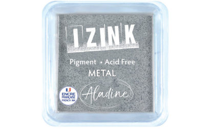 Encreur izink pigment Métal Silver medium