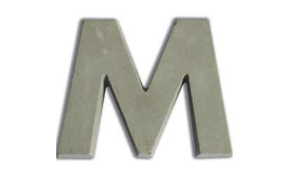 Concrete letters for customizing 