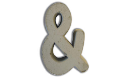 Concrete letters for customizing 