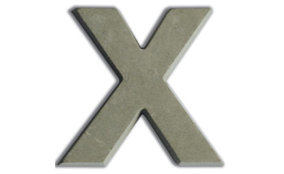 Concrete letters for customizing 