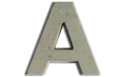 Concrete letters for customizing 