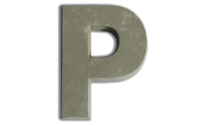 Concrete letters for customizing  image