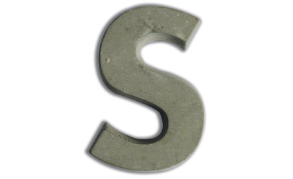 Concrete letters for customizing  image