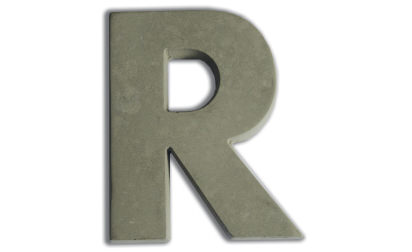 Concrete letters for customizing 