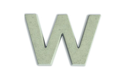 Concrete letters for customizing 