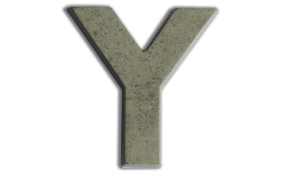 Concrete letters for customizing 