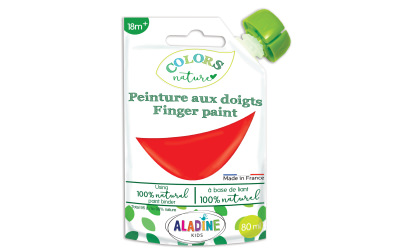 Natural finger paint in red 80ml image