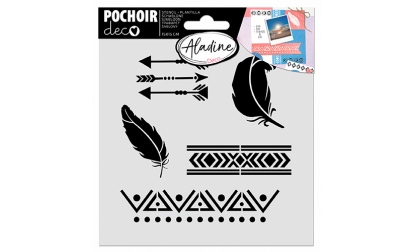 image de Pochoir carré diy ethnic 