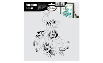 pochoir superposable Paon