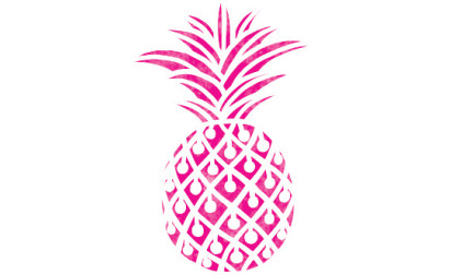 Pineapple textile stencil image