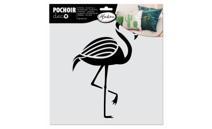 image de Pochoir textile flamand rose