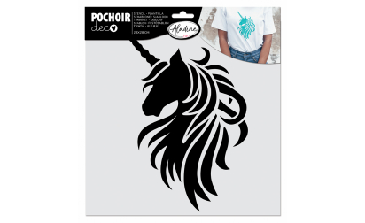 image de Pochoir textile Licorne