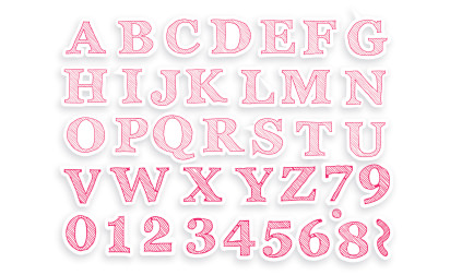 image de Stampo textile - alphabet sketch