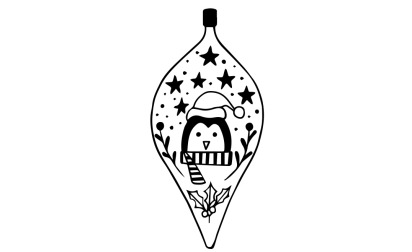 Tampon bois - Ovale Pingouin