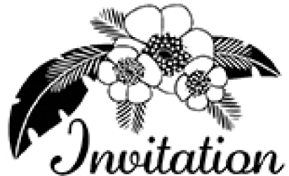 Tampon bois - Bouquet Invitation