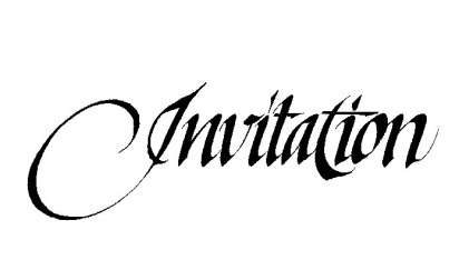 Tampons bois - invitation calligraphié