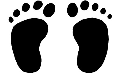 Tampons bois - empreintes de pieds bébé