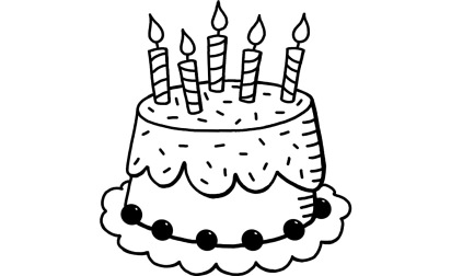 image de Tampons bois - gâteau d'anniversaire