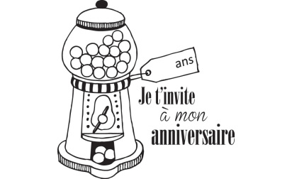 image de Tampons bois - je t'invite à mon anniversaire