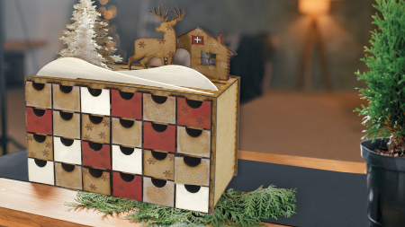 Wooden Christmas Advent Calendar DECO