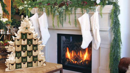 Calendrier de l'Avent en bois Sapin