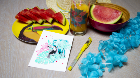 Summer tropical card