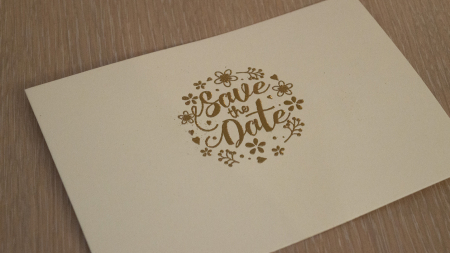 Gold embossed print