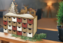 Wooden Christmas Advent Calendar DECO