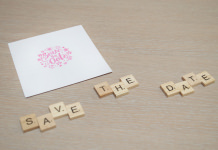 Transparent relief "Save the Date"